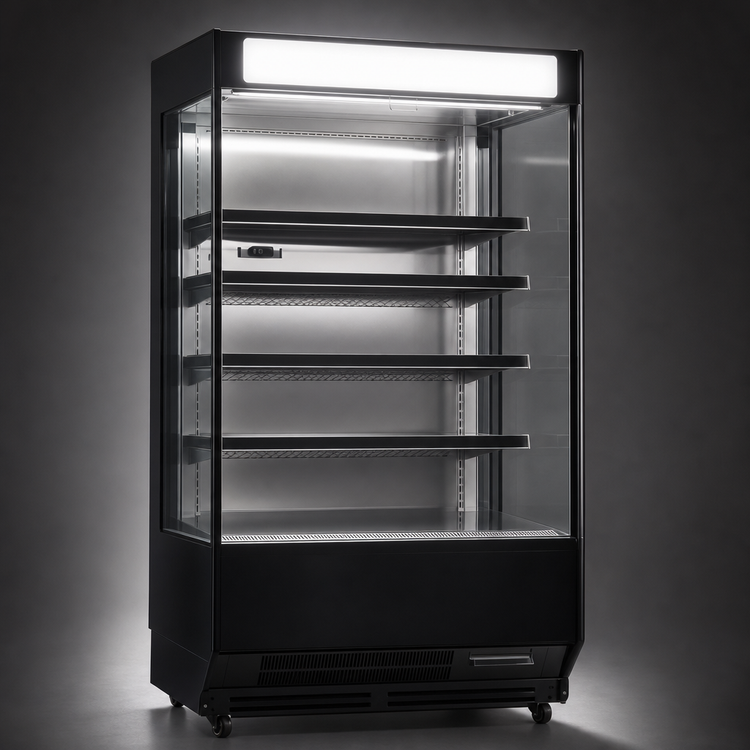 Product image #4 for Atosa AOM-40B Open-Air Refrigerated Merchandiser Cooler, 39-3/5 Inch Wide, Black