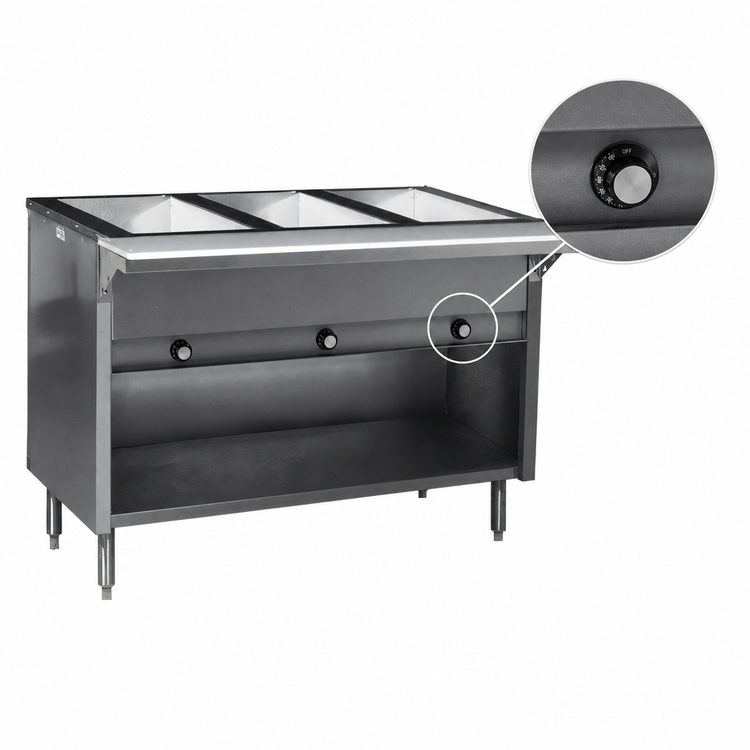 Product image #4 for Eagle Spec-Master 33-Inch Electric Hot Food Table with (2) 12 x 20 Wet/Dry Wells and Enclosed Base