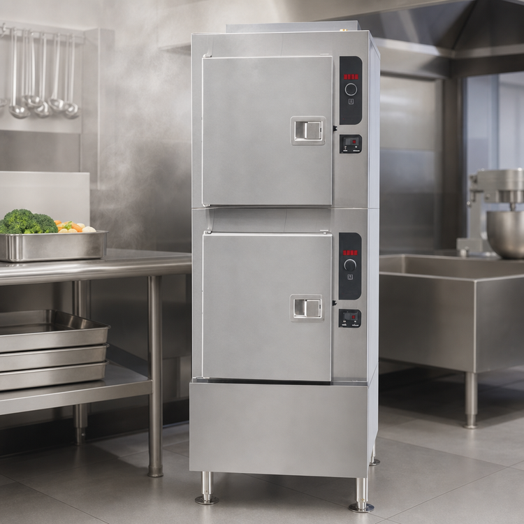 Product image #4 for Cleveland Range Steamcraft Gemini 10 24-Inch Pressureless Gas Convection Steamer, 2-Compartment Floor Model