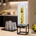Thumbnail image #4 for Cal-Mil Milo Square 3 Gallon Infusion Beverage Dispenser with Clear Polycarbonate Chamber, Black