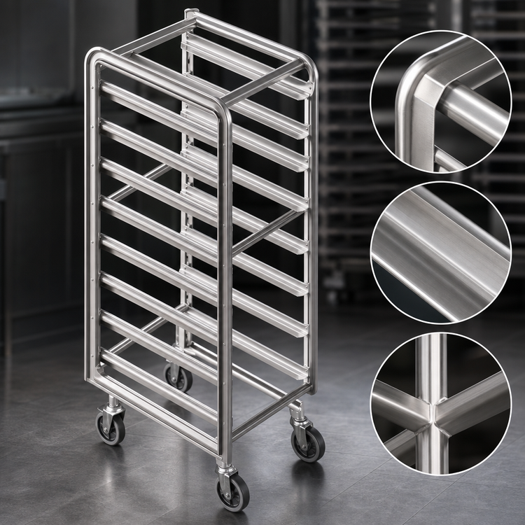Product image #4 for Baxter Stainless Steel Single Side Load Rack for Single Rack Oven, 15 Slides
