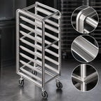 Thumbnail image #4 for Baxter Manufacturing BSSRSB-15 Stainless Steel Single Side-Load Rack for Single Rack Oven, 15 Slides, 18 x 26 Inch Pans