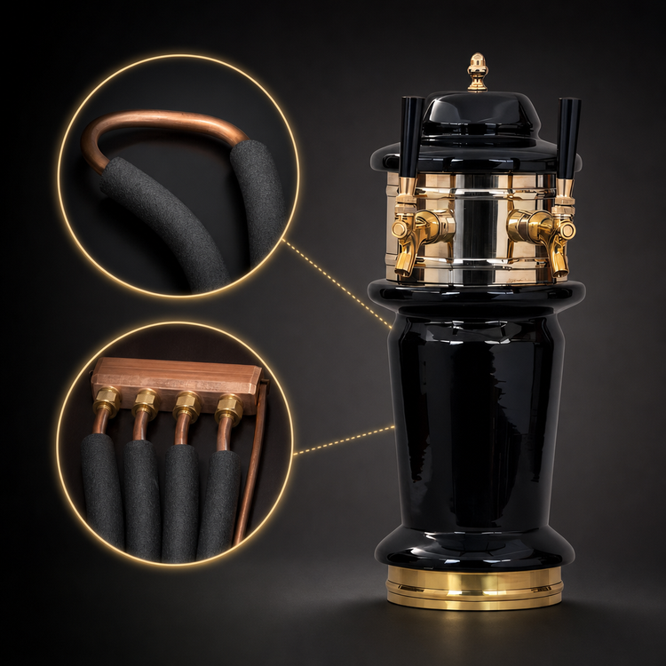 Product image #4 for Glastender Monaco 4-Faucet Glycol-Cooled Ceramic Draft Dispensing Tower