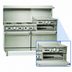Thumbnail image #4 for Imperial Pro Series 60-Inch Gas Restaurant Range with 6 Open Burners, 24-Inch Raised Griddle/Broiler, Convection Oven, and Open Cabinet Base