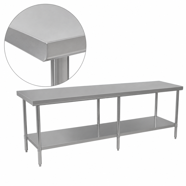 Product image #4 for Mixrite 84-Inch x 30-Inch Stainless Steel Work Table with Adjustable Undershelf