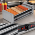 Thumbnail image #4 for Roll-A-Grill 27-Hot-Dog Slanted Countertop Hot Dog Roller Grill, 10 Chrome Rollers, 230V