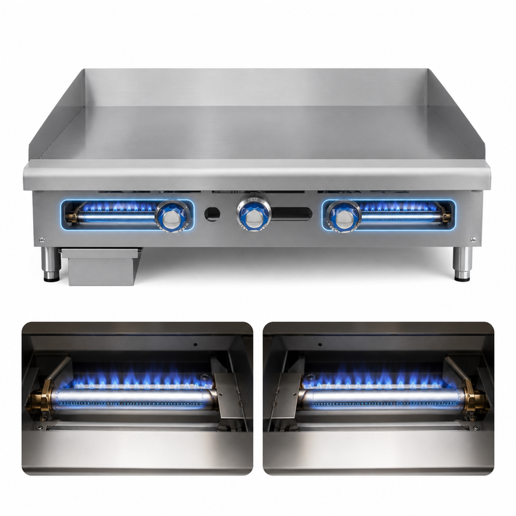 Product image #4 for Imperial ITG-24 Countertop Gas Griddle with Thermostatic Controls, 24 x 24-Inch Cooking Surface, 60,000 BTU