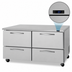Thumbnail image #4 for Turbo Air PRO Series 60-1/4 Inch Two-Section Undercounter Drawer Refrigerator with 4 Drawers
