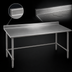 Thumbnail image #4 for Eagle Group Budget Series Open Base Stainless Steel Work Table, 144 x 24 Inches, 1-1/2 Inch Rear Up-Turn
