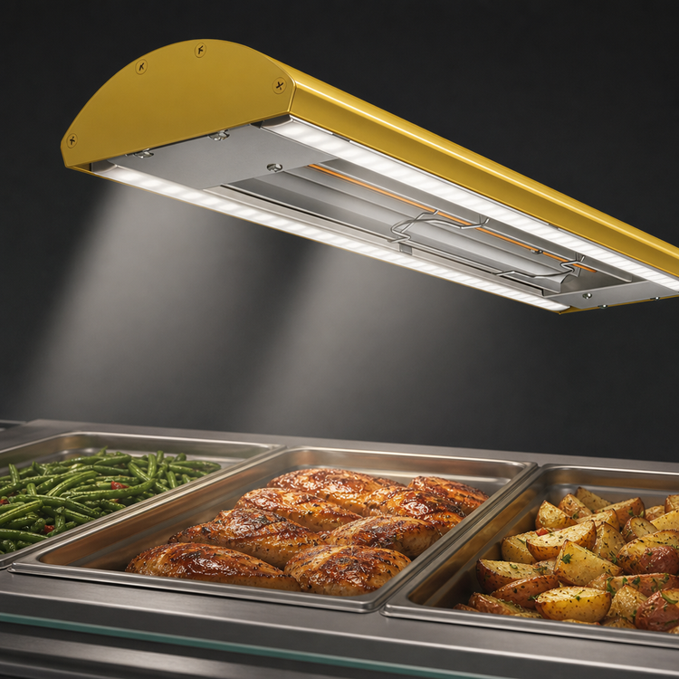 Product image #4 for Hatco Glo-Ray® Curved Lighted Infrared Strip Heater, 30-Inch, Aluminum, 458 Watts