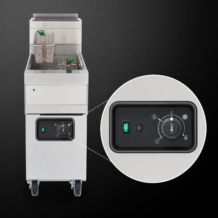 Product image #4 for Dean Decathlon D160G Performance Gas Tube-Type Floor Fryer, 75 lb Capacity