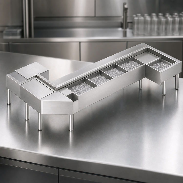 Product image #5 for Eagle Group Underbar Pass-Thru Stainless Steel Ice Chest, 36 x 24 x 8 Inches