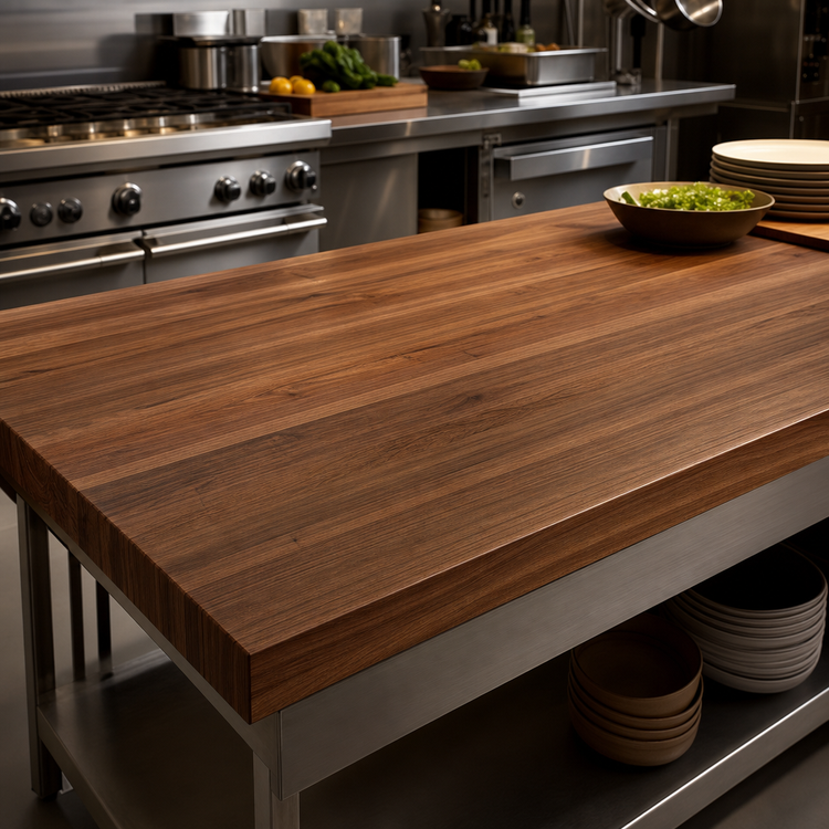 Product image #4 for Boos Block 96-Inch American Black Walnut Edge Grain Kitchen Countertop with Varnique Finish
