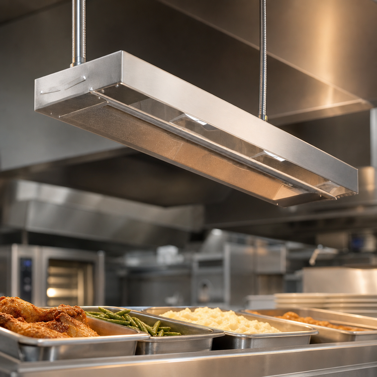 Product image #4 for RedHots 144-Inch Single Standard-Watt Unlighted Rod-Type Strip Heat Lamp with Remote, 208V