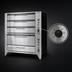 Thumbnail image #4 for Blodgett 981-951 Two-Section Three-Deck Gas Deck Oven with 42 x 32 Inch Deck Interiors