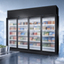 Thumbnail image #4 for True TRM4L 4-Section Low Temp Glass Door Freezer Merchandiser, Black Exterior/White Interior, YY End Panels