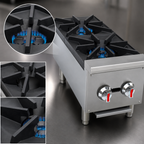 Thumbnail image #4 for Sapphire Manufacturing SE-CHP6 NG/LP 36-Inch 6-Burner Countertop Gas Hot Plate, 150,000 BTU, NG/LP Convertible