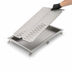 Thumbnail image #4 for John Boos UBDP-1830 Drop-In Stainless Steel Drip Pan with Removable Perforated Insert, 30 x 18 Inches, 1/4 MPT Drain