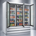 Thumbnail image #4 for Howard-McCray 65 Cu. Ft. Three-Section Stainless Steel Bottom-Mount Glass Door Freezer Merchandiser