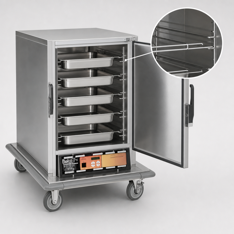 Product image #4 for Panco 10-Pan Extended-Width Undercounter Heated Holding Cabinet, Solid Door, Non-Insulated