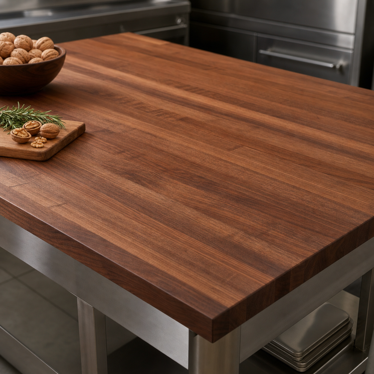 Product image #4 for Boos Block American Black Walnut Edge Grain Kitchen Countertop, 120 x 42 x 2-1/4 Inches, Penetrating Oil Finish