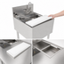 Thumbnail image #5 for Perlick Top Shelf 20-Inch Wide Stainless Steel Underbar Prep Sink with Single Bowl, Cutting Board, Glass Rinser and Tool Well