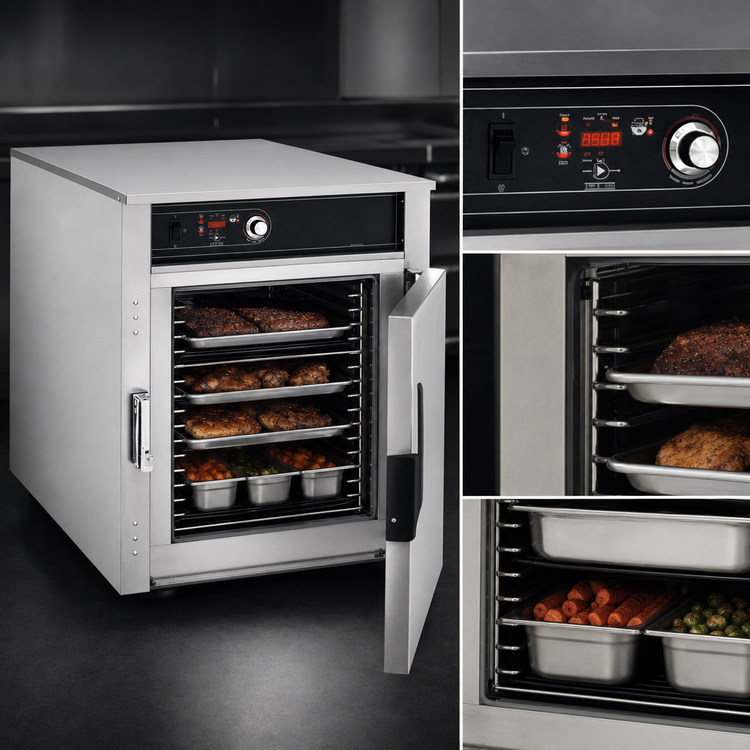 Product image #4 for G2 Series Mobile Low Temp Cook & Hold Smoker Cabinet Oven, Half-Height, Stainless Steel, 4 Full-Size Sheet Pans or 8 Hotel Pans