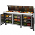 Thumbnail image #4 for Super Deluxe Three-Section Sandwich/Salad Mega Top Refrigerated Prep Table with 30-Pan Opening, 72-5/8-Inch Wide