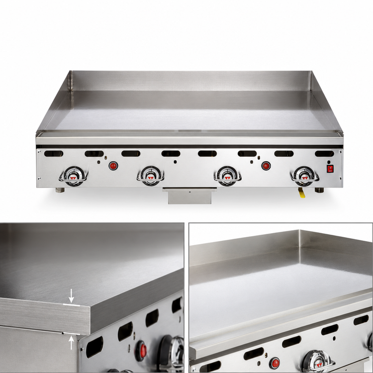 Product image #5 for Vulcan 924RX-30 Heavy Duty Deep Countertop Gas Griddle, 24 x 30 Inch Cooking Surface, 1 Inch Polished Steel Plate