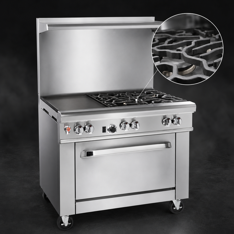 Product image #4 for Southbend Ultimate 36-Inch Gas Restaurant Range with 2 Non-Clog Burners, 24-Inch Griddle, and Standard Oven