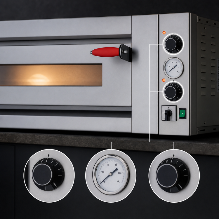 Product image #4 for Fuoco Trento Series 43-Inch Single-Chamber Electric Deck Pizza Oven