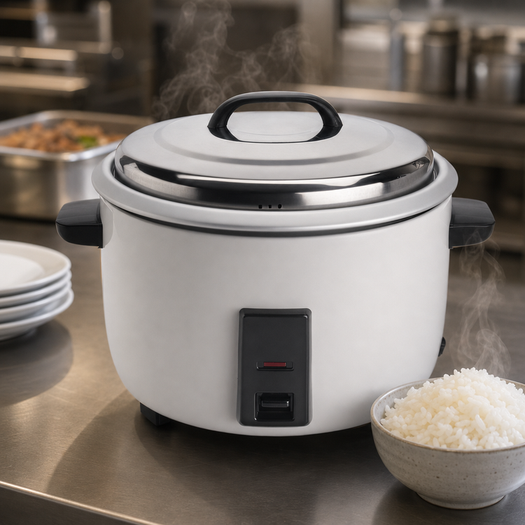 Product image #4 for Winco RC-P301 Electric 30-Cup Stainless Steel Countertop Rice Cooker