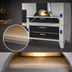 Thumbnail image #4 for Bakers Pride IL Forno Classico FC-616/Y-600 Double-Stacked Gas Wood-Burning Style Pizza Deck Oven with 60 x 36 Inch Ceramic Decks