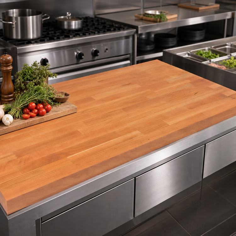 Product image #4 for Boos Block 60 Inch x 30 Inch Blended Edge Grain American Cherry Kitchen Countertop with Varnique Finish