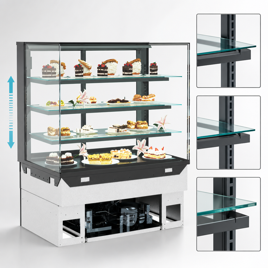 Three Adjustable Glass Shelves