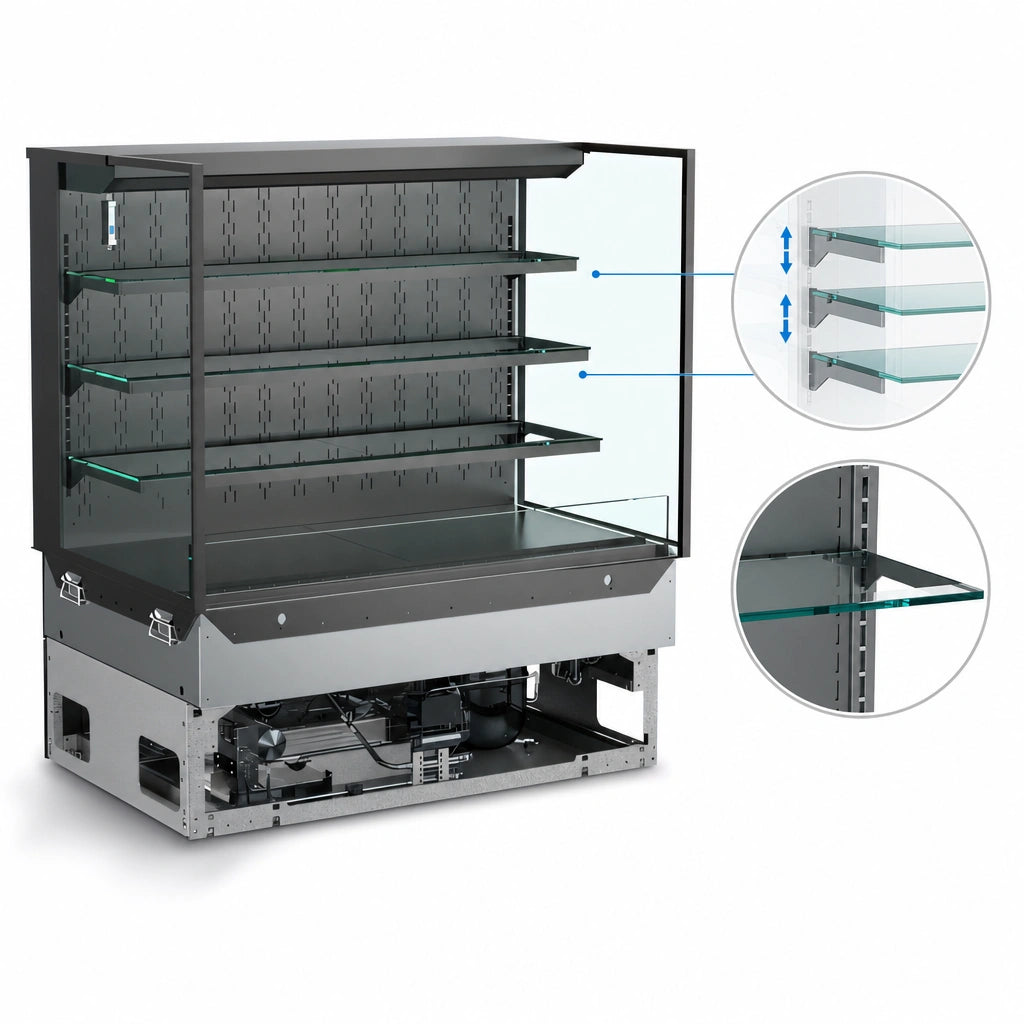 Three Adjustable Glass Shelves