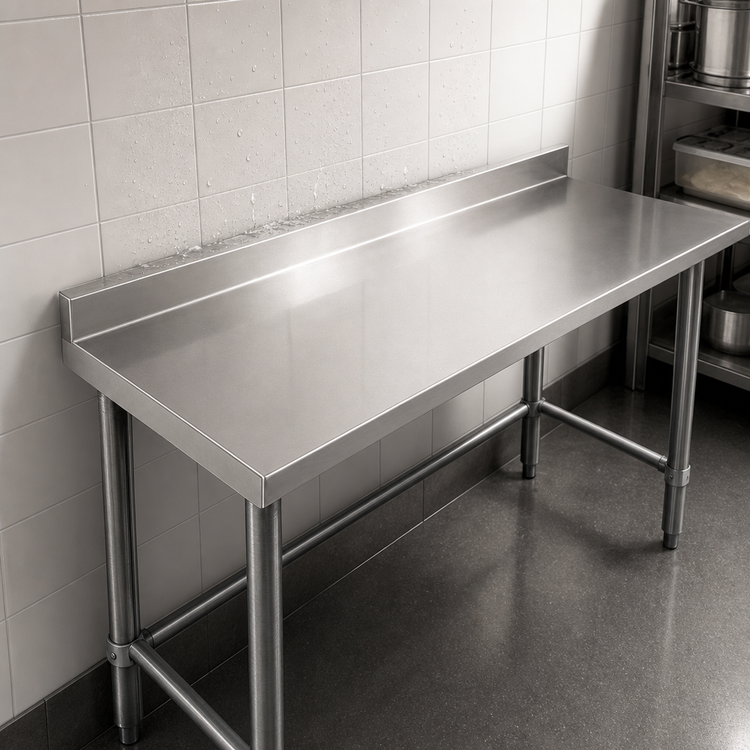 Product image #4 for Spec-Master Marine Series Stainless Steel Work Table, 84 x 30 Inches, 4-1/2 Inch Backsplash