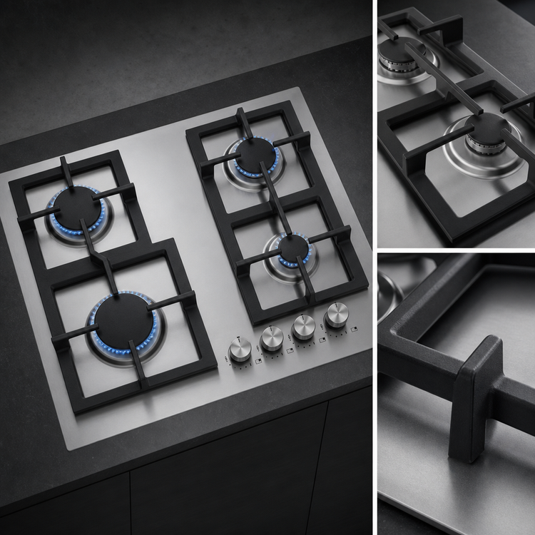 Product image #5 for Summit 23-5/8-Inch Built-In 4-Burner Gas Cooktop with Sealed Burners