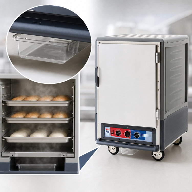Product image #4 for Metro C5 3 Series Insulation Armour Moisture Heated Holding & Proofing Cabinet, Half Height, Gray, Solid Door, Fixed Wire Slides