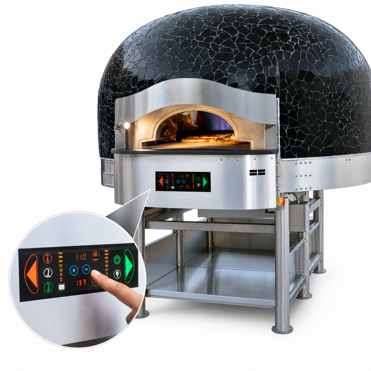 Product image #4 for Morello Forni PG150-CM Indoor Gas-Fired Round Pizza Oven, 59-Inch Cooking Diameter, Floor Model with Stand Base