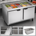 Thumbnail image #4 for Beverage-Air 60-Inch Two-Section Salad Top Refrigerated Prep Table with Solid Hinged Doors