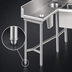 Thumbnail image #4 for Advance Tabco Welded Stainless Steel Leg Assembly with Metal Bullet Feet