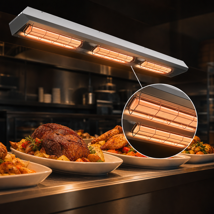 Product image #4 for Hatco Ultra-Glo 54-Inch Lighted Infrared Strip Heat Lamp Food Warmer