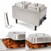 Thumbnail image #4 for Benchmark Countertop Electric Chicken Wing Warmer with 2 Half-Size Pans and Domed Lids