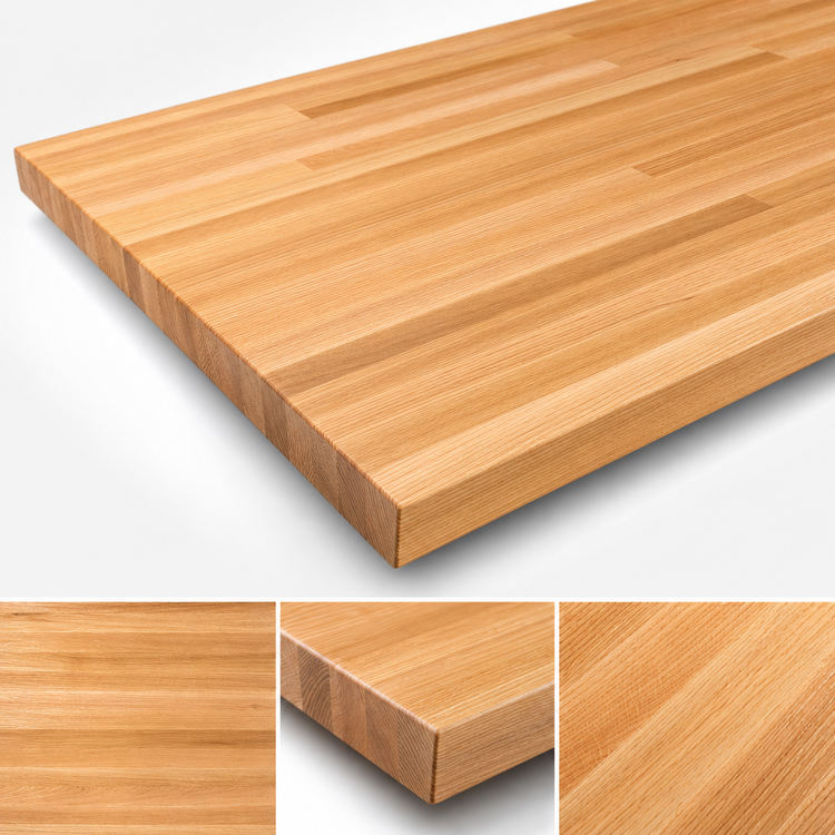 Product image #4 for John Boos Appalachian Blended Edge Grain Red Oak Island Countertop, 84" x 32" x 1-1/2" Thick, Varnique Finish