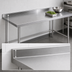 Thumbnail image #4 for 84-Inch x 30-Inch Open Base Stainless Steel Work Table with 2-Inch Rear Up-Turn