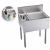 Thumbnail image #4 for Krowne Royal Series 26-Inch Underbar Speed Multi Station Bar Ice Bin with Right Ice Bin and Insulated Bottle Well