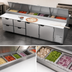 Thumbnail image #4 for Beverage-Air Four-Section Pizza Top Refrigerated Counter with Drawers and Doors, 119-Inch Wide
