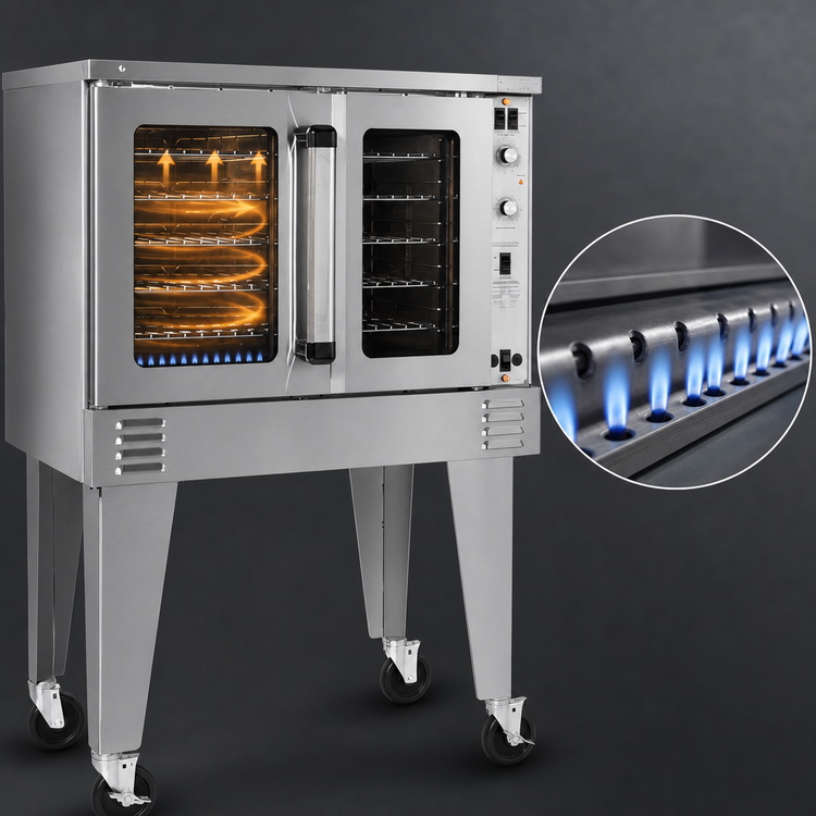 Product image #4 for Southbend Platinum Bakery Depth Single Deck Gas Convection Oven, 50,000 BTU, Standard Controls, Dependent Doors