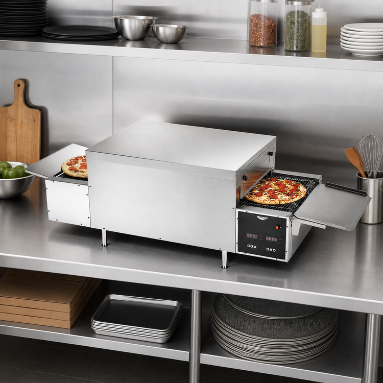 Product image #4 for Vollrath Countertop Single Deck Quartz Conveyor Pizza Oven, 68 Inch Wide, 240V
